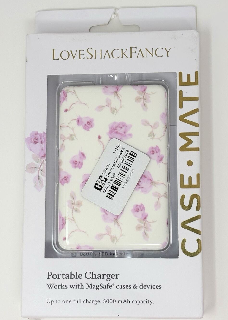 LoveShackFancy Case Mate Portable Charger Magnetic Battery Pack Power Bank